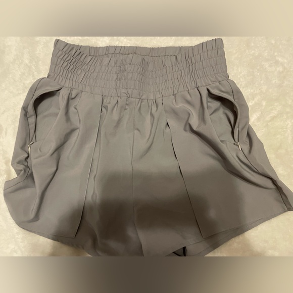 Gray Women's Elastic Flowy Shorts - Picture 3 of 5